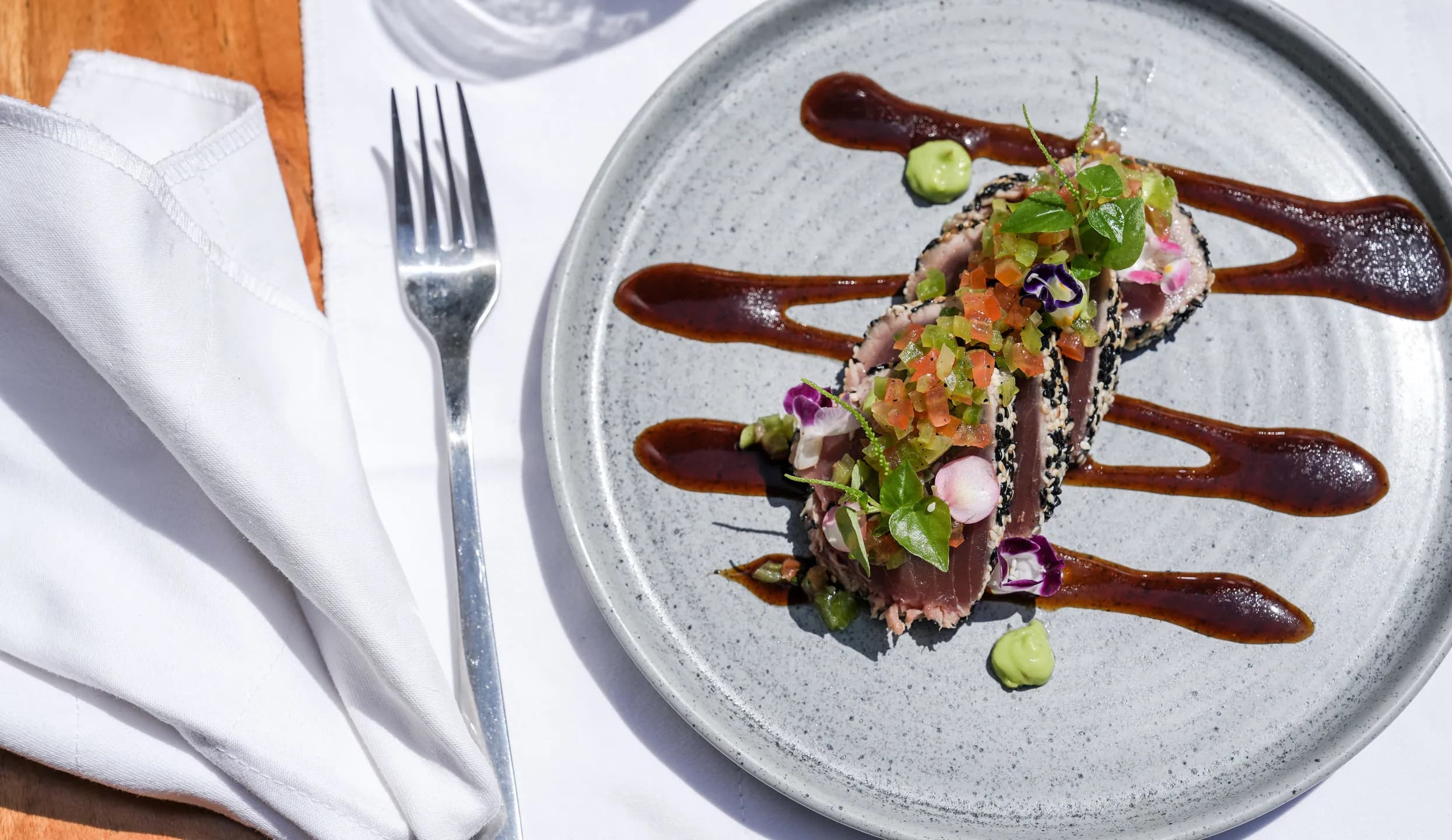 SesameCrustedYellowFinTunaTataki