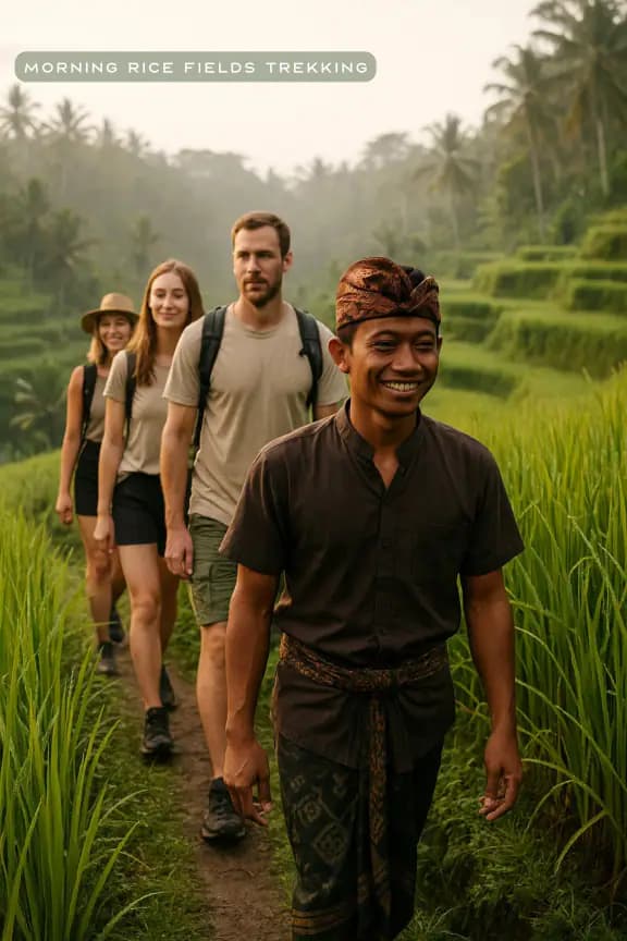 morning rice field trekking
